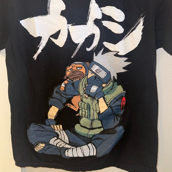 EUC Naruto Kakashi Screen Tee Short Sleeve T-Shirt Size S Small - Picture 1 of 7